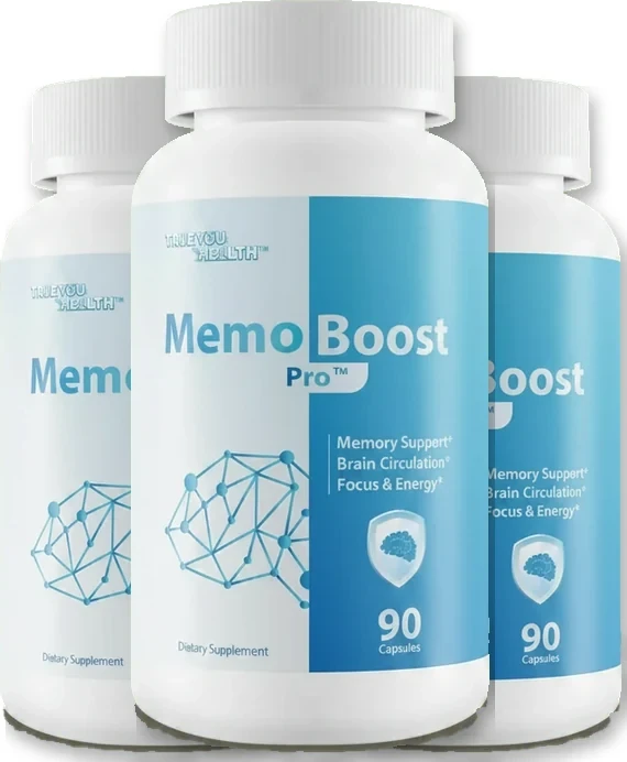 Memo Boost Pro 3-bottle bundle with free digital bonuses