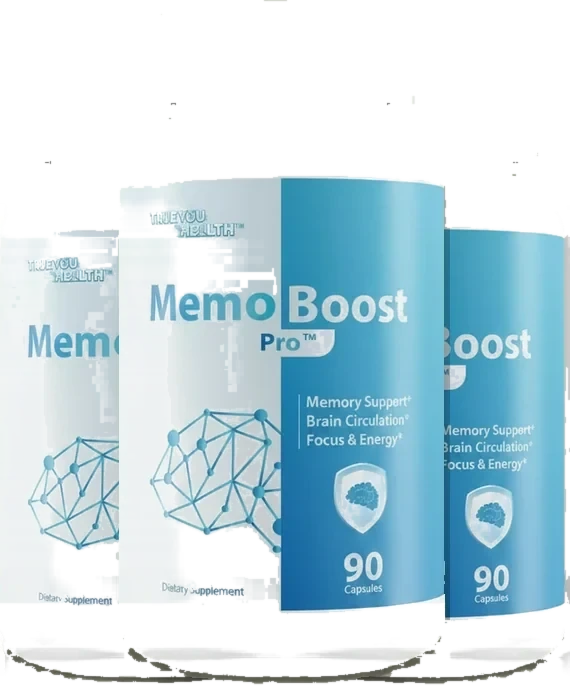 Memo Boost Pro 3 bottles memory supplement package